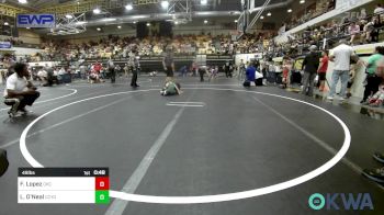 49 lbs Semifinal - Franciso Lopez, OKC Saints Wrestling vs Ladd O'Neal, CCYO