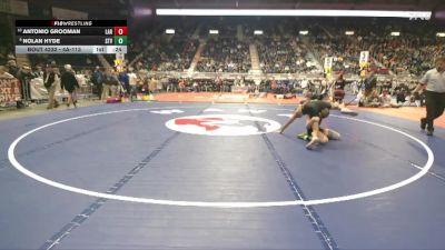 4A-113 lbs Cons. Round 2 - Antonio Grooman, Laramie vs Nolan Hyde, Star Valley