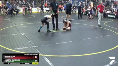 64 lbs Champ. Round 1 - Joseph Clauser, Dark Horse WC vs Reid Baker, Buchanan WC