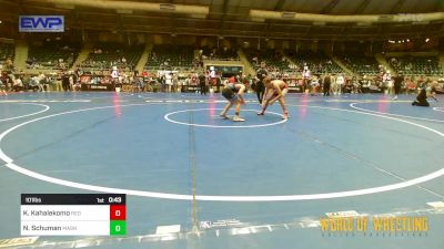 101 lbs Consi Of 8 #2 - Karson Kahalekomo, Red Cobra Westling Academy vs Nathan Schuman, Mat Assassins