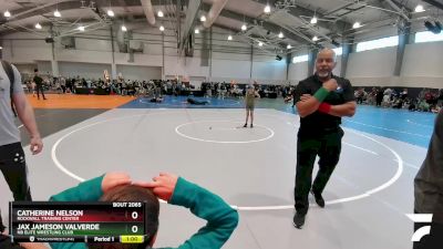 61 lbs Quarterfinal - Jax Jameson Valverde, NB Elite Wrestling Club vs Catherine Nelson, Rockwall Training Center