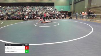 138 lbs Consi Of 32 #2 - Cahill Simons, Spanish Fork vs Hanks Jacobson, American Fork