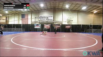 49-52 lbs Quarterfinal - Kanyon Moran, Chickasha Youth Wrestling vs Nash Woods, Duncan Demon Wrestling