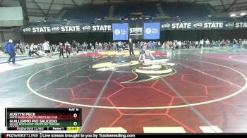 92 lbs 5th Place Match - Austyn Peck, White River Hornets Wrestling Club vs Guillermo Pio Saucedo, Inland Northwest Wrestling Training Center