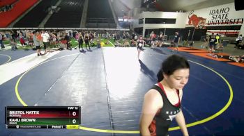 132-140 lbs Round 5 - Bristol Mattix, Montana vs Kahli Brown, Idaho