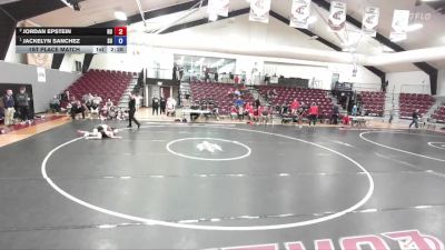 103 lbs 1st Place Match - Jackelyn Sanchez, Schreiner University vs Jordan Epstein, Huntingdon