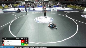 58 lbs Quarterfinal - Landyn Kelly, California vs Angelo Cruz, Mad Dawg Wrestling Club