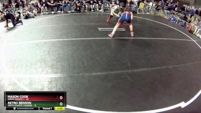 100 lbs Round 3 (4 Team) - Retro Benson, South Dakota Thunder vs Mason Cook, North Dakota 1