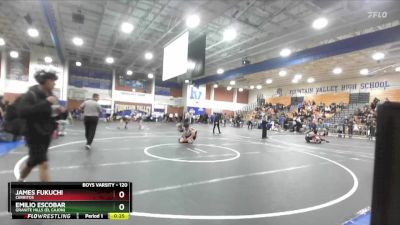 120 lbs Cons. Round 4 - Emilio Escobar, Granite Hills (El Cajon) vs James Fukuchi, Cerritos