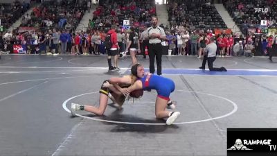 105 lbs 3rd Place Match - Audrey Yarmer, Hays Wrestling Club vs Jaycee Wiscombe, Trailhands