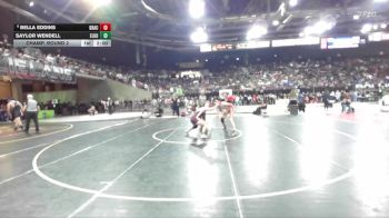 125 lbs Champ. Round 2 - Saylor Wendell, Elko vs Bella Eddins, Grace