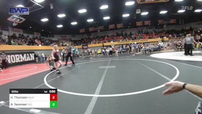 80 lbs Consolation - Hayden Thomsen, Weatherford Youth Wrestling vs Alexander Tessneer, Norman Grappling Club