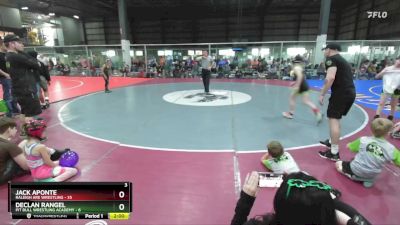 80 lbs Round 5 (6 Team) - Jack Aponte, RALEIGH ARE WRESTLING vs Declan Rangel, PIT BULL WRESTLING ACADEMY