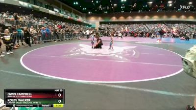 47-47 lbs Round 2 - Kolby Walker, Carson Valley Wildcats Wrestli vs Owin Campbell, Nevada Elite Wrestling