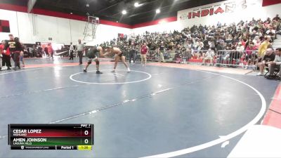 157 lbs Champ. Round 1 - Cesar Lopez, Highland vs Amen Johnson, Laguna Hills