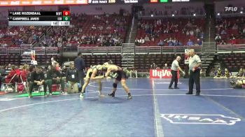 3A-165 lbs Cons. Round 3 - Campbell Janis, Iowa City, West vs Lane Rozendaal, Newton