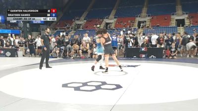 132 lbs Champ. Rd Of 64 - Quenten Halverson, Alaska vs Brayden Hawes, Minnesota