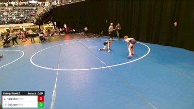 Boys 3rd-4th Grade - 71 Champ. Round 2 - Cooper Helgeson, Iowa vs Tobias Solinger, Moyer Elite Wrestling