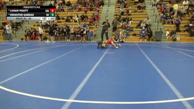 90 lbs Semifinal - Logan Pigott, Siouxland Wrestling Academy vs Kingston Gardas, Mounds View