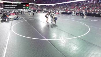 D1-215 lbs Champ. Round 1 - Andrevion Jones, Wauwatosa West/East vs Ayden Grulke, Hartford Union