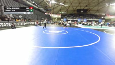 Girls 4A 130 lbs Quarterfinal - Sierra Sok, Spanaway Lake (Girls) vs Portia Erickson, Union (Girls)