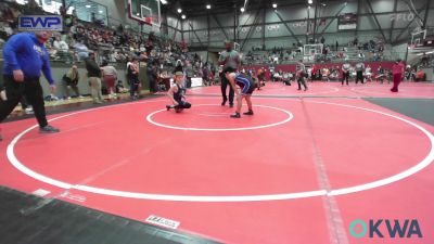 90 lbs Rr Rnd 2 - Valentin Lopez, Hennessey Takedown Club vs Sam Satterfield, Tulsa Blue T Panthers