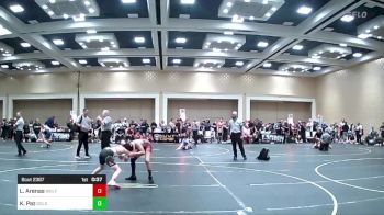 90 lbs Consi Of 8 #2 - Logan Arenas, Wolfpack WC vs Keenan Paz, Gold Rush Wr Acd