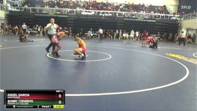 125 lbs Champ. Round 2 - Angel Garcia, Unattached vs Bobby Cisneros, Fresno City College