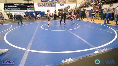 61 lbs Round Of 16 - Jaxson Wright, Bartlesville Wrestling Club vs Clayton Wardlow, Heat