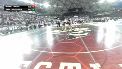 Girls 1B/2B/1A 190 3rd Place Match - Isabella Chapa, Omak (Girls) vs Leah Christensen, Royal (Girls)