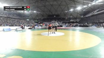 Girls 3A 170 lbs Champ. Round 1 - Jillian Temixqueno Danker, Shelton (Girls) vs Della Young, Silas (Girls)