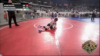 67 lbs Semifinal - Blaine Backus, Newkirk Takedown Club vs Breckin DeAnda, Husky Wrestling Club