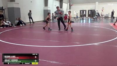 75 lbs Cons. Round 3 - Ryder Luke, Tiger Youth Wrestling vs Grady Grider, River Rats Wrestling Club