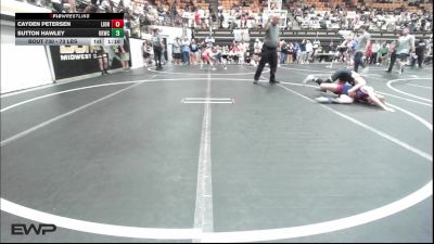 73 lbs Semifinal - Cayden Petersen, Lions Wrestling Academy vs Sutton Hawley, Keystone Kids Wrestling Club