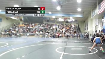 105 lbs Champ. Round 3 - Lisa Diaz, JW North vs Bella Mora, Huntington Beach