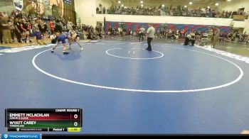 106 lbs Champ. Round 1 - Wyatt Carey, Timberlake vs Emmett McLachlan, Coeur D Alene