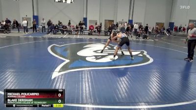 133 lbs Semifinal - Blake Dergham, Pennsylvania College Of Technology vs Michael Policarpio, Roanoke College