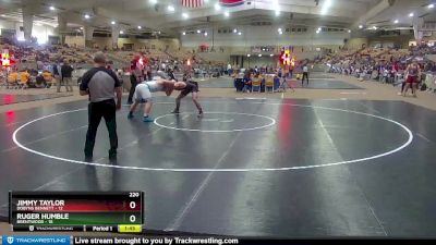 220 lbs Semis & 1st Wb (8 Team) - Jimmy Taylor, Dobyns Bennett vs Ruger Humble, Brentwood