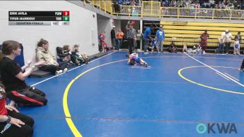 40 lbs Quarterfinal - Erik Avila, Ponca City Wildcat Wrestling vs Titus Jauregui, Tonkawa Takedown Club