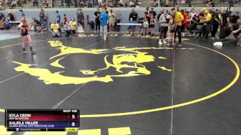 80 lbs Round 3 - Kaleila Miller, Alaska Battle Cats Wrestling Club vs Kyla Crow, Mat-Su Matmen