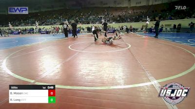 55 lbs Consolation - Bryton Mason, Cowboy Wrestling Club vs Rhea Long, Standfast