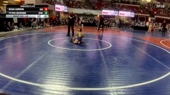 49 lbs Quarterfinal - Tytus Bowker, Thermopolis Wrestling Club vs Evan LeBrun, Helena Wrestling Club