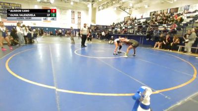 115 lbs Cons. Semi - Olivia Valenzuela, Esperanza vs Alisson Cano, San Clemente