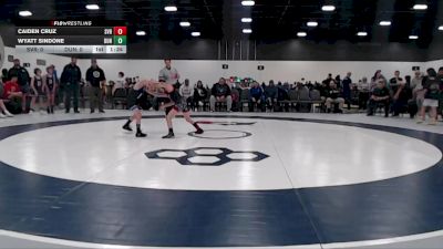 55 lbs Round 1 (6 Team) - Caiden Cruz, Steel Valley Renegades Wrestling Club vs Wyatt Sindone, Dundee Wrestling