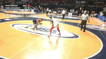 3A 126 lbs Semifinal - Jamiel Castleberry, Oak Park (O.P.-River Forest) vs Chazz Robinson, Flossmoor (Homewood-F.)