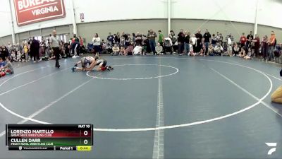 71 lbs Cons. Round 5 - Lorenzo Martillo, Great Neck Wrestling Club vs Cullen Darr, Front Royal Wrestling Club