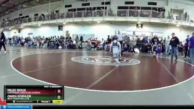 45 lbs Cons. Round 4 - Miles Rioux, Contenders Wrestling Academy vs Owen Koehler, Reitz Wrestling Club