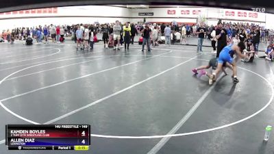 149 lbs Round 1 - Allen Diaz, Lexington vs Kamden Boyles, 2 Tuff Gym Wrestling Club