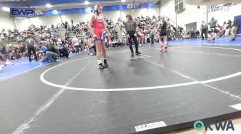 98-104 lbs Rr Rnd 3 - Brinlee Wooten, Warner Eagles Youth Wrestling vs Paisley Perkins, Caney Valley Wrestling