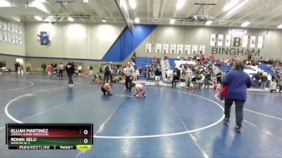 115 lbs Cons. Round 3 - Ronin Selu, Hook`Em W. C. vs Elijah Martinez, Jordan Junior Wrestling